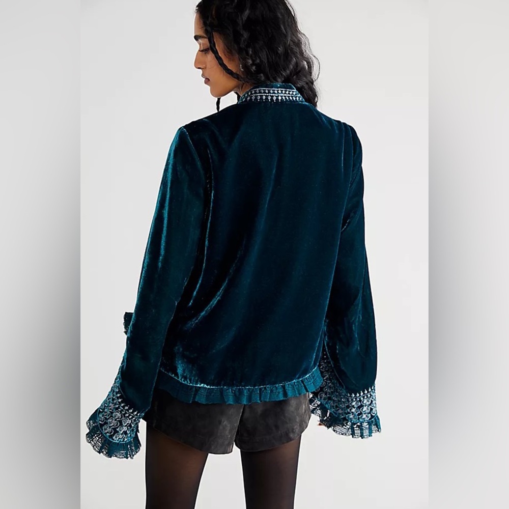 Free People Scarlett Velvet Bed Jacket - Picture 3 of 16